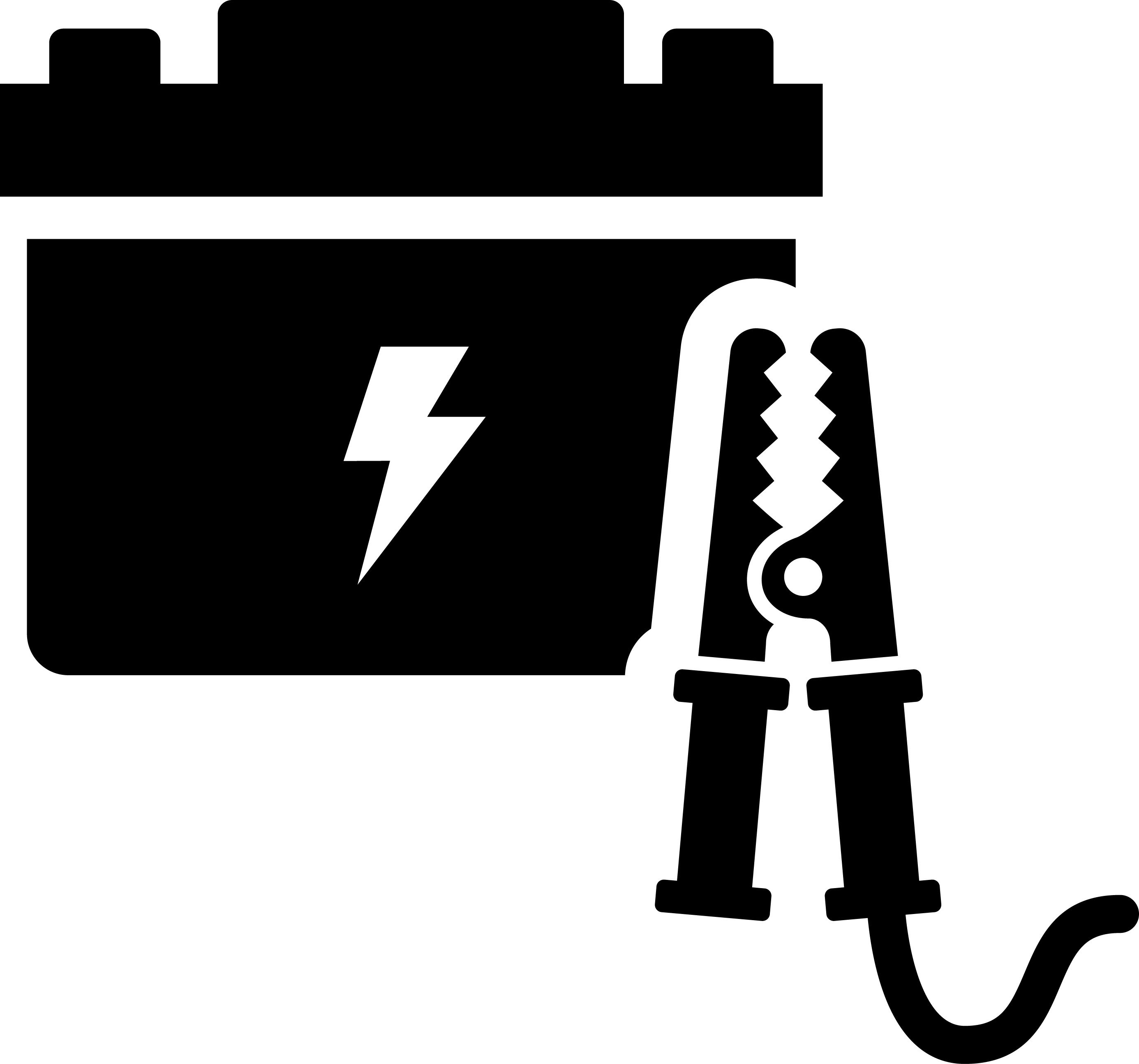 美濃戸高原フォレストリゾートの別荘敷地内にある駐車場に停めた車のバッテリーがあがってしまうイメージのアイコン