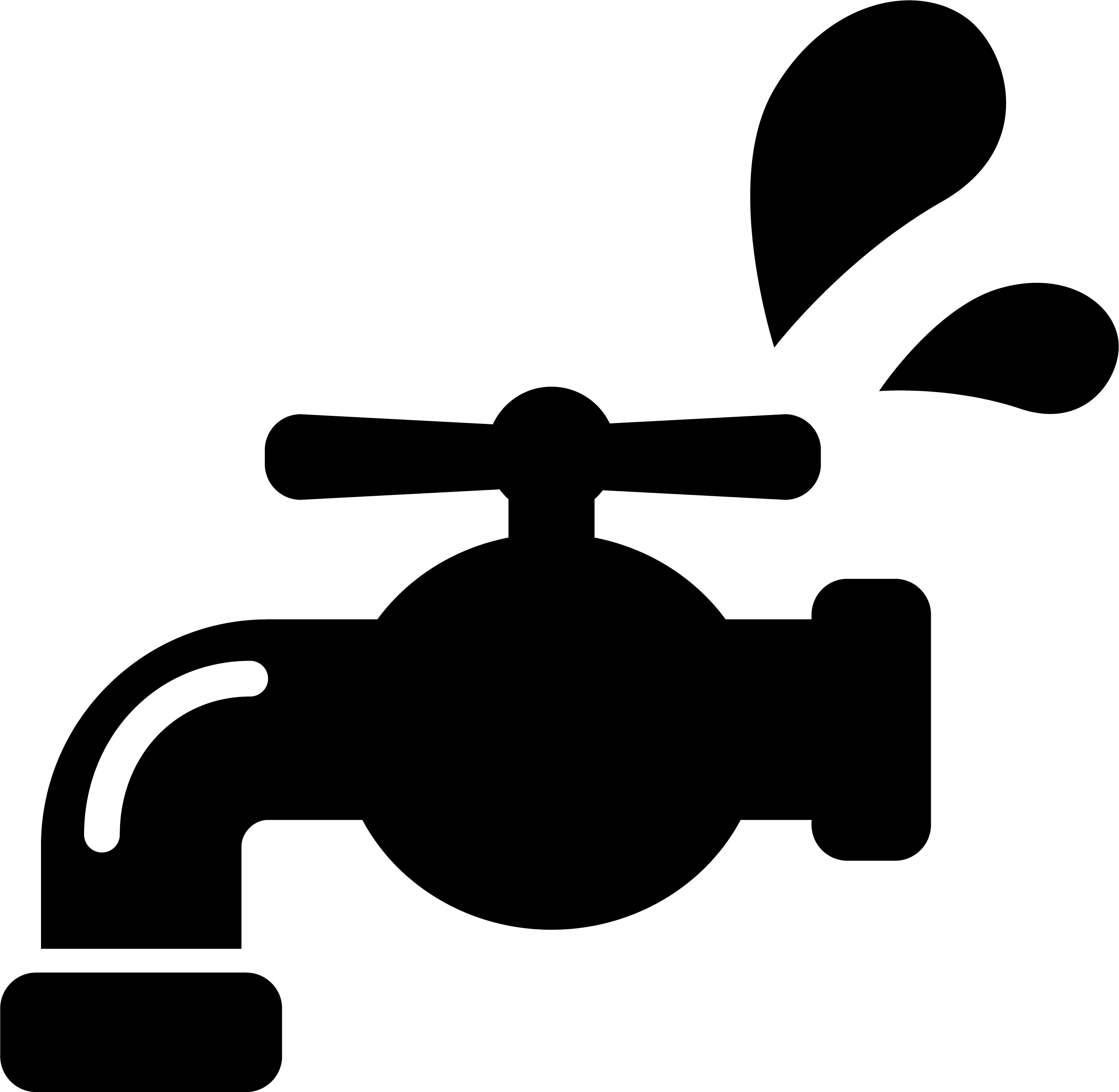 蛇口から水が出ない様子を表したアイコン